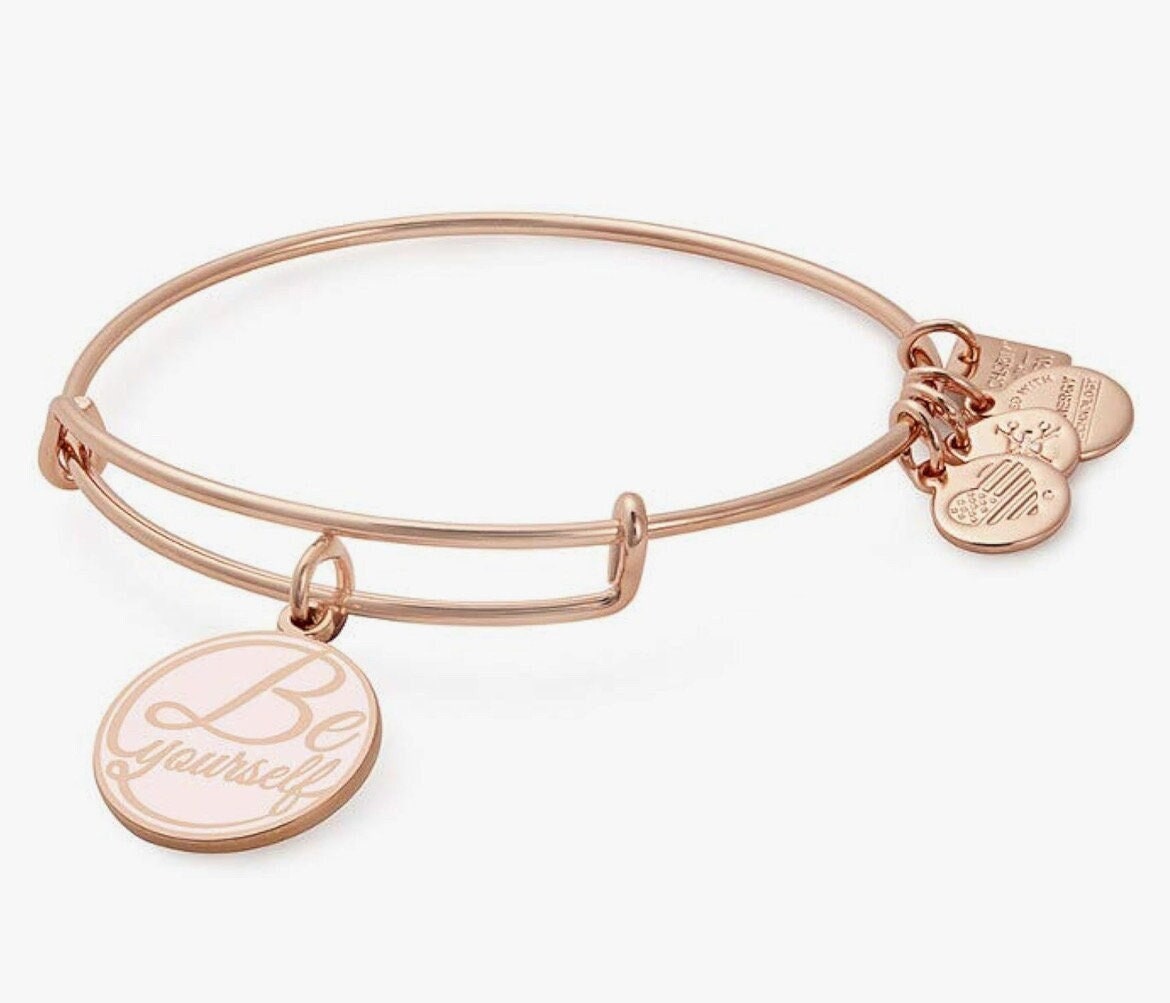 Alex and Ani - Be Yourself, Authentically Charm Bangle, Charity By Design, Gift for Her in Rafaelian Rose Gold, Collectable Gift for Her NWT