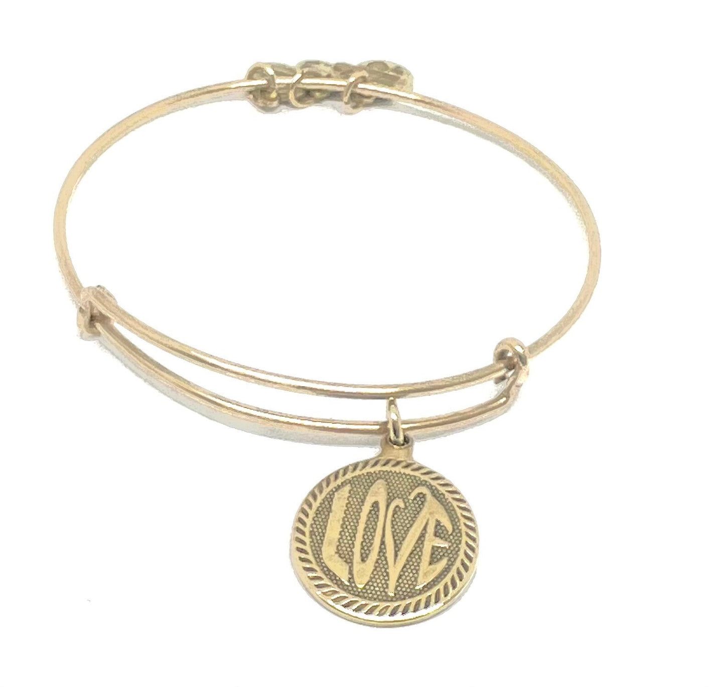 Alex and Ani - LOVE Charm Bangle, Stackable Bracelet Retired & Rare