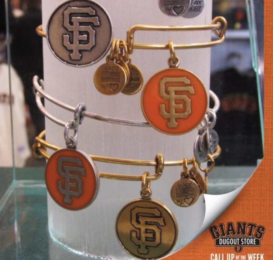 Alex and Ani - San Francisco Giants SF Cap Logo Charm, MLB Charm, 2 Styles, Rafaelian Gold/Silver, Bangle Bracelet,  Collectable, NWOT