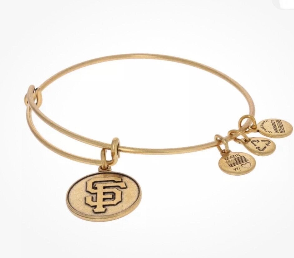 Alex and Ani - San Francisco Giants SF Cap Logo Charm, MLB Charm, 2 Styles, Rafaelian Gold/Silver, Bangle Bracelet,  Collectable, NWOT