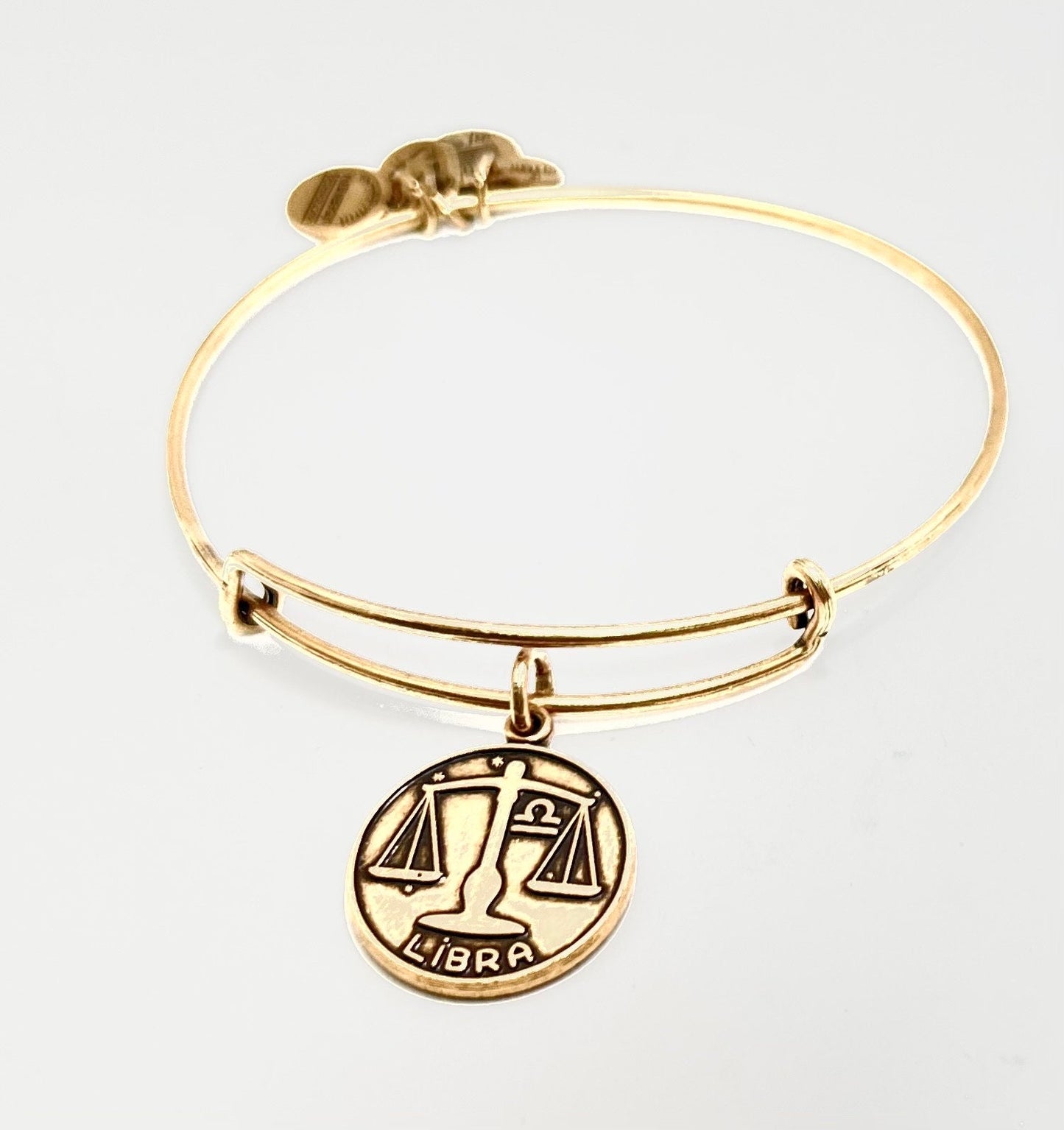 Alex and Ani - Libra Zodiac Charm, 9/23 - 10/22, Bangle Rafaelian Silver/Gold, Stackable, Adjustable, Collector’s Bracelet, Gift for Her