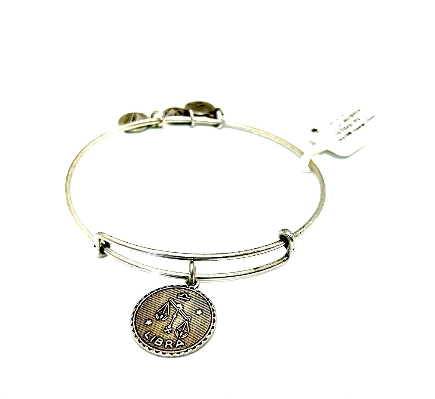 Alex and Ani - Libra Zodiac Charm, 9/23 - 10/22, Bangle Rafaelian Silver/Gold, Stackable, Adjustable, Collector’s Bracelet, Gift for Her