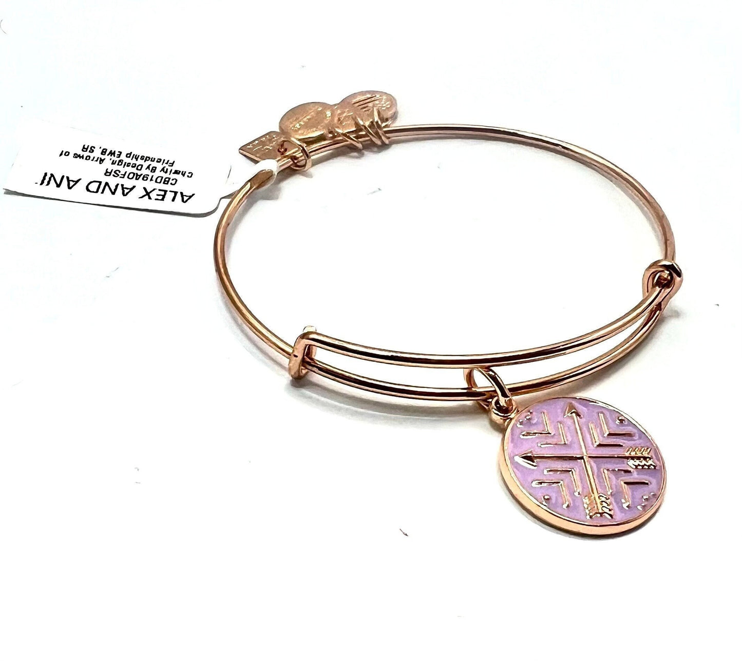 Alex and Ani - “Arrows of Friendship” Charm Bangle Shiny Rose Gold, Stackable, Adjustable, Collectable Bracelet, Gift for Her, NWT