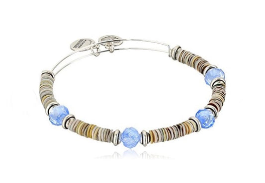 Alex & Ani - Tide Horizon Blue and Nude Beaded, Rafaelian Silver