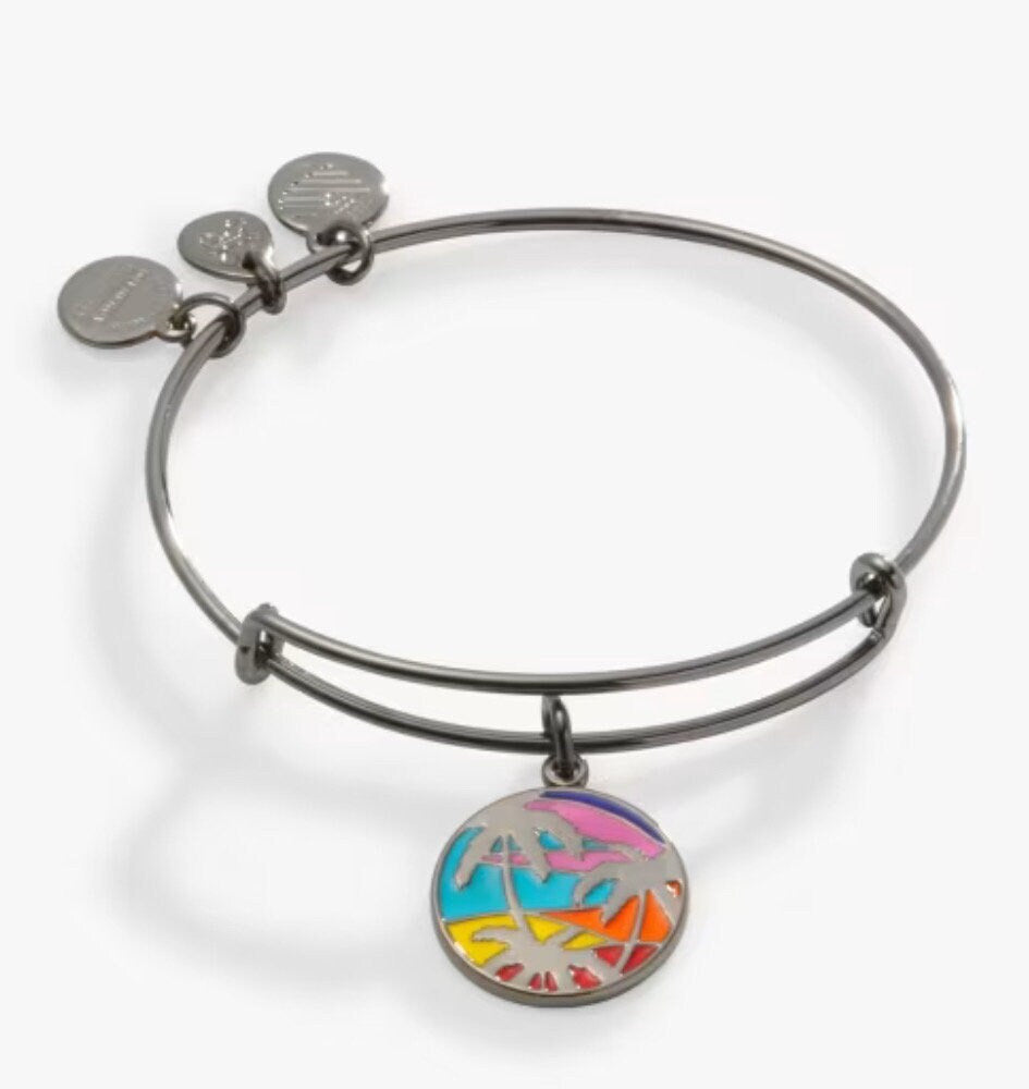 Alex and Ani - Carribean Palm Trees Charm, Destination Bangle Bracelet