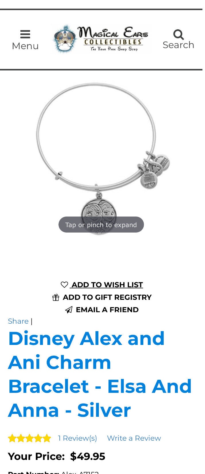 Alex and Ani - Disney Exclusive Elsa and Anna, Frozen Charm Bangle Bracelet, Rafaelian Silver, NWOT, Collectable Gift for Her