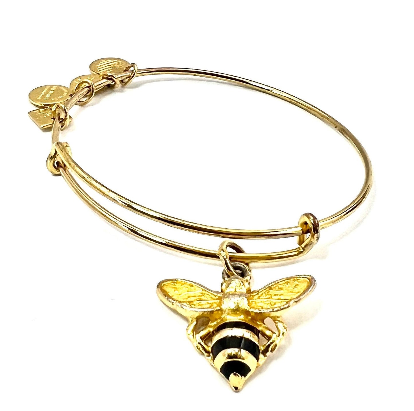 Alex and Ani - The Bumble Bee Bracelet Charm Bangle, Charity by Design, Adjustable and Stackable, Shiny Gold, Collectable Gift for Her