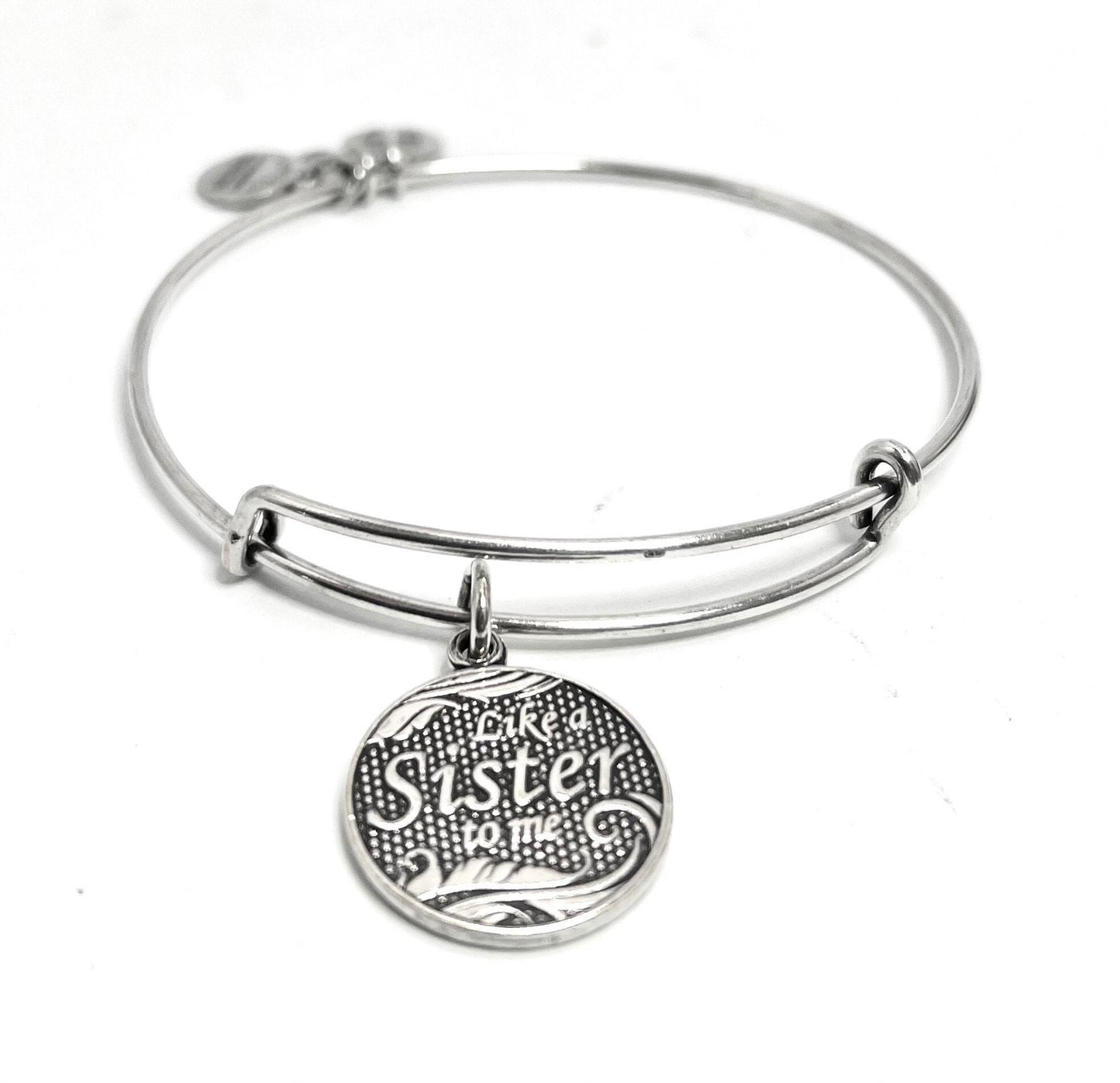 Alex and Ani - Like A Sister To Me Charm Bangle Bracelet Rafaelian Silver